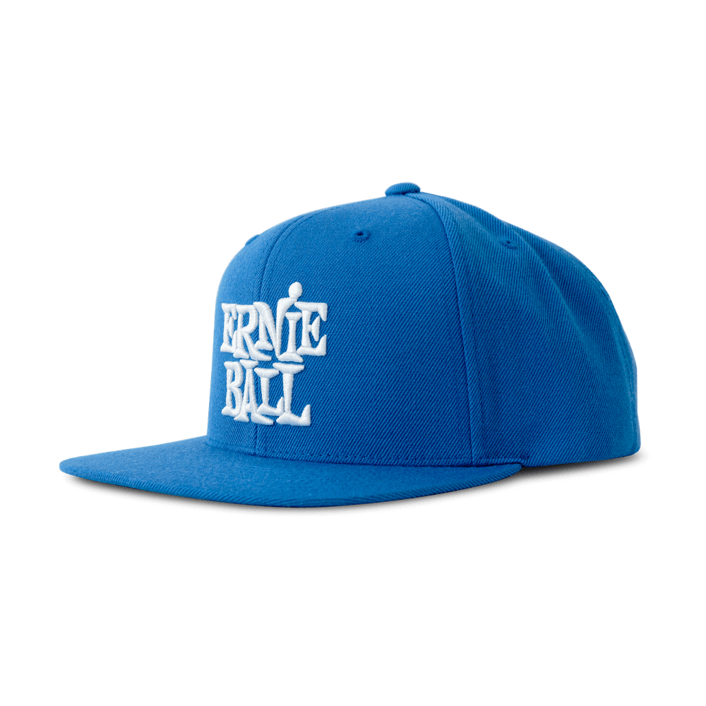 Ernie Ball P04156 Blue with White Stacked Logo Hat