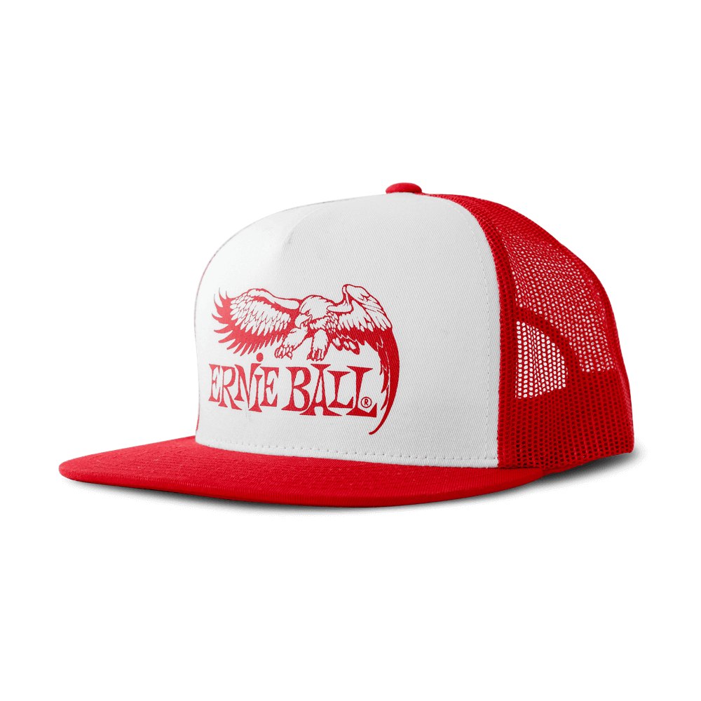 Ernie Ball P04160 Red with White Front Red Eagle Logo Hat