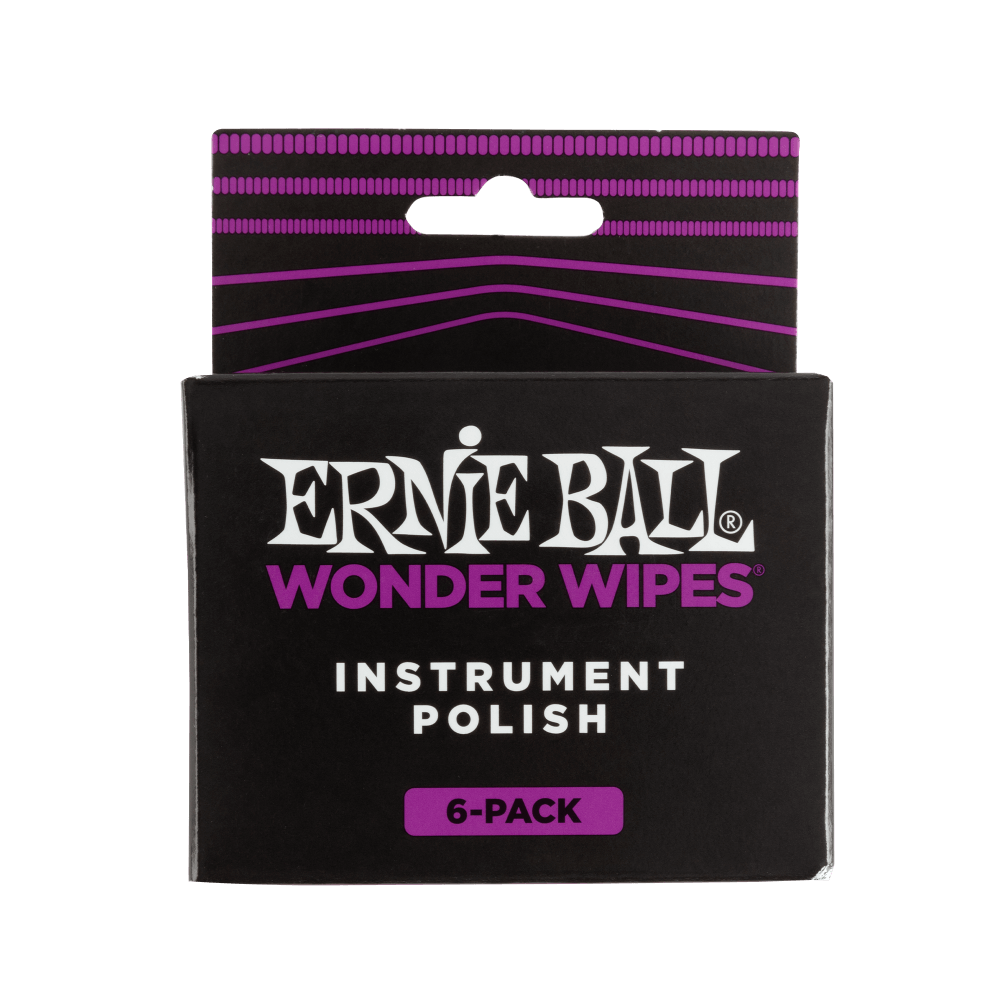 Ernie Ball P04278 Wonder Wipes Instrument Polish 6 Pack