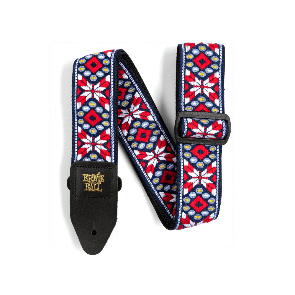 Ernie Ball P04639 Jacquard Strap | Taos Fire Red