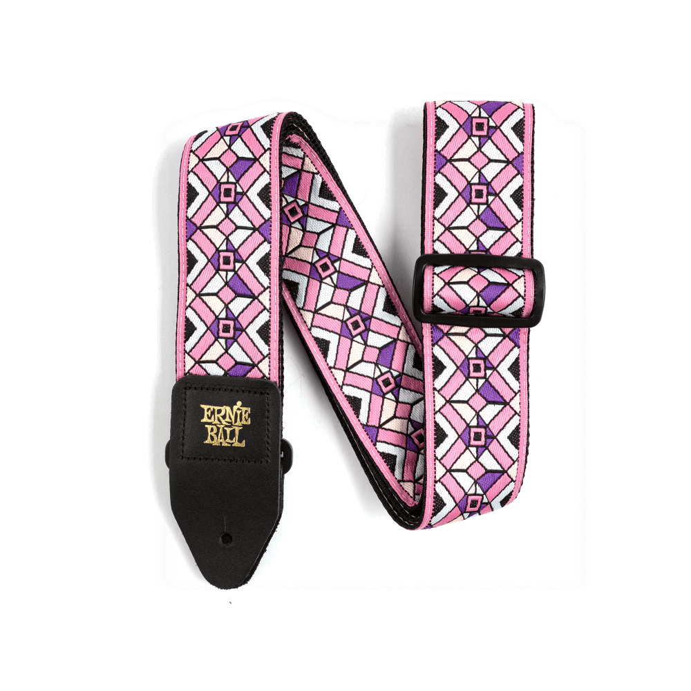 Ernie Ball P04658 Jacquard Strap | Kaleidoscope Pink