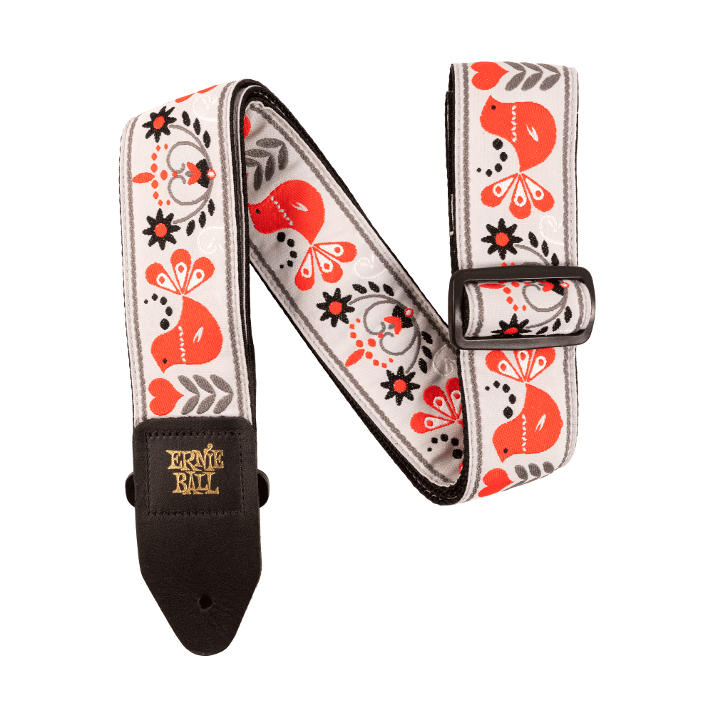 Ernie Ball P04689 Jacquard Strap | Red Bird Winter