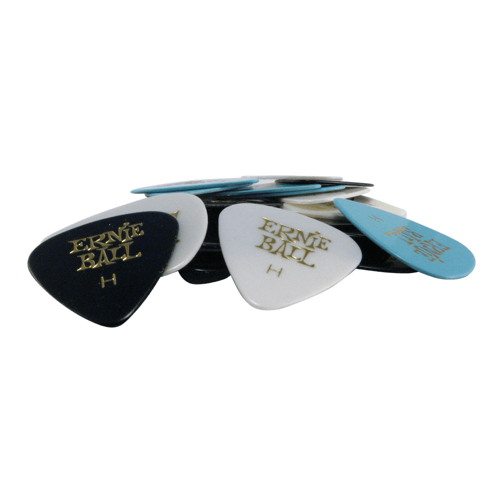 Ernie Ball P09174 Heavy Assorted Color Cellulose Picks, Bag of 24
