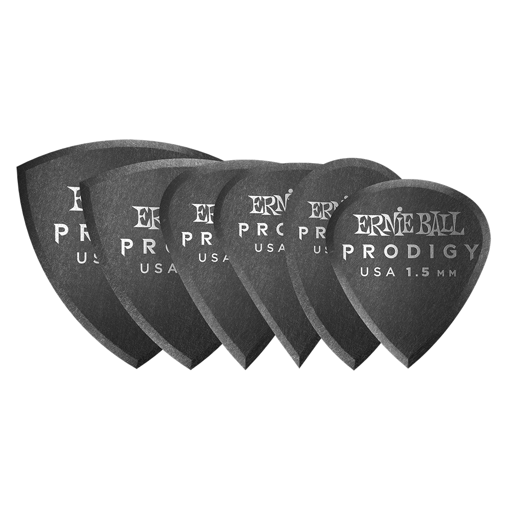 Ernie Ball P09342 1.5mm Black Multipack Prodigy Picks 6-Pack