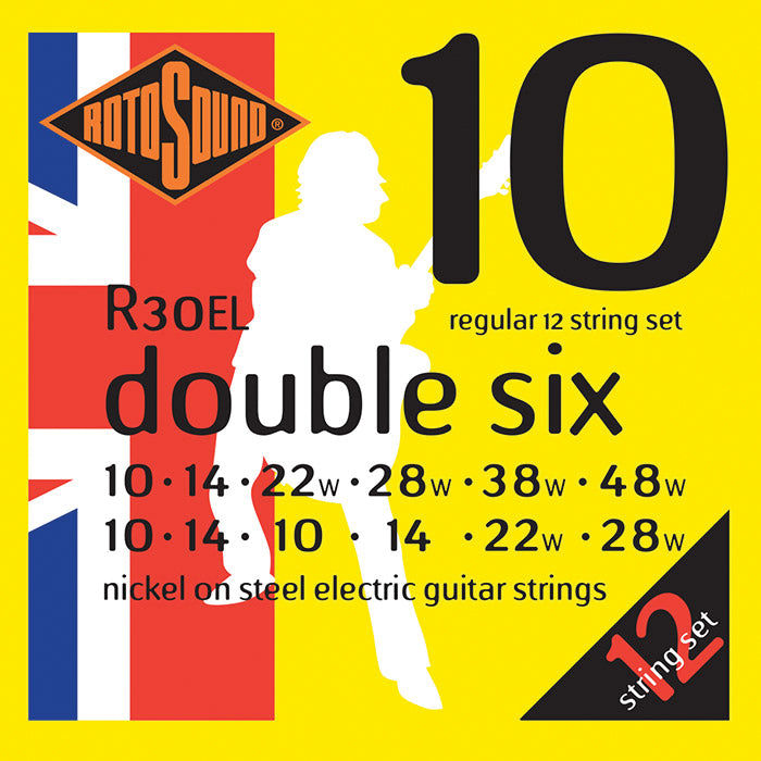 Rotosound R30EL Roto Double Six Regular Gauge Electric Guitar String Set | 10-48 | 12-String Set