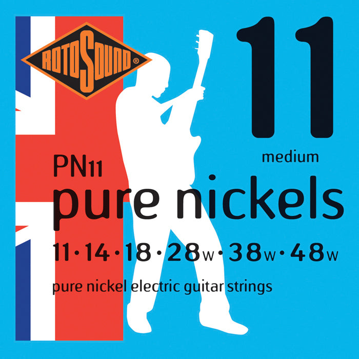 Rotosound PN11 Pure Nickels Medium Gauge Electric Guitar String Set | 11-48