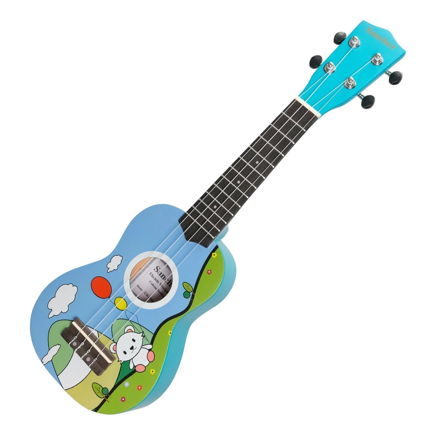 Sanchez Friendly Folk | Soprano Ukulele | Blue/Balloon Bear