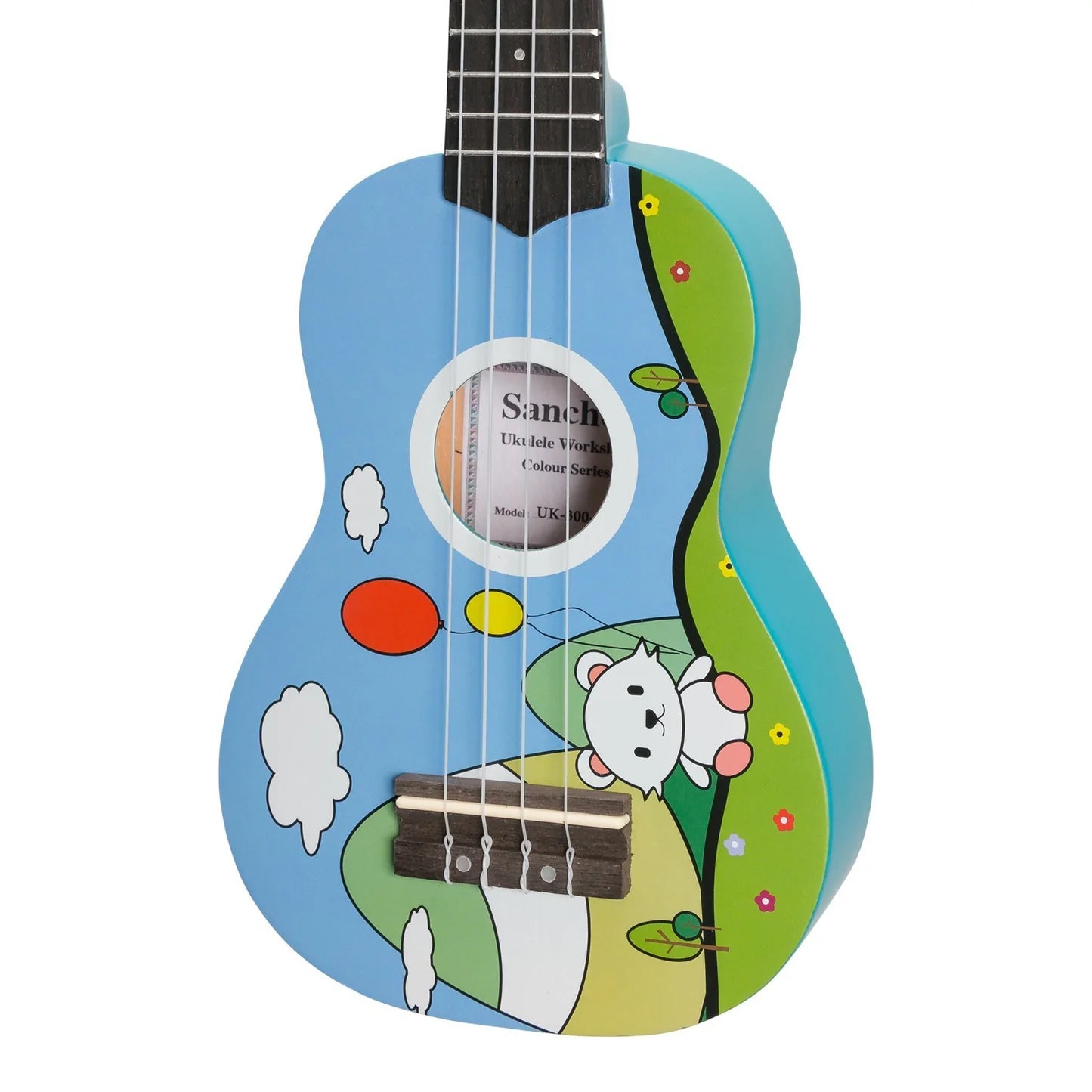 Sanchez Friendly Folk | Soprano Ukulele | Blue/Balloon Bear