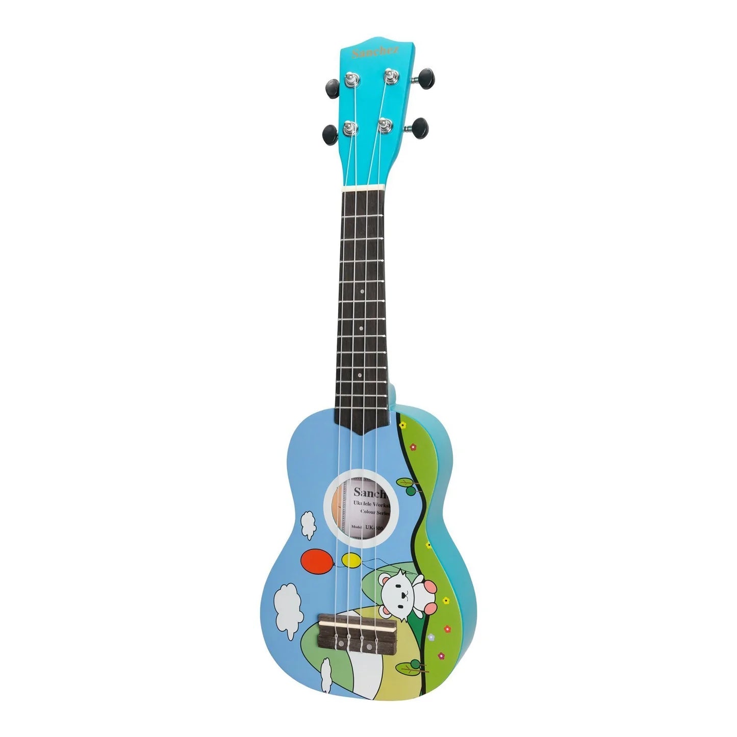 Sanchez Friendly Folk | Soprano Ukulele | Blue/Balloon Bear