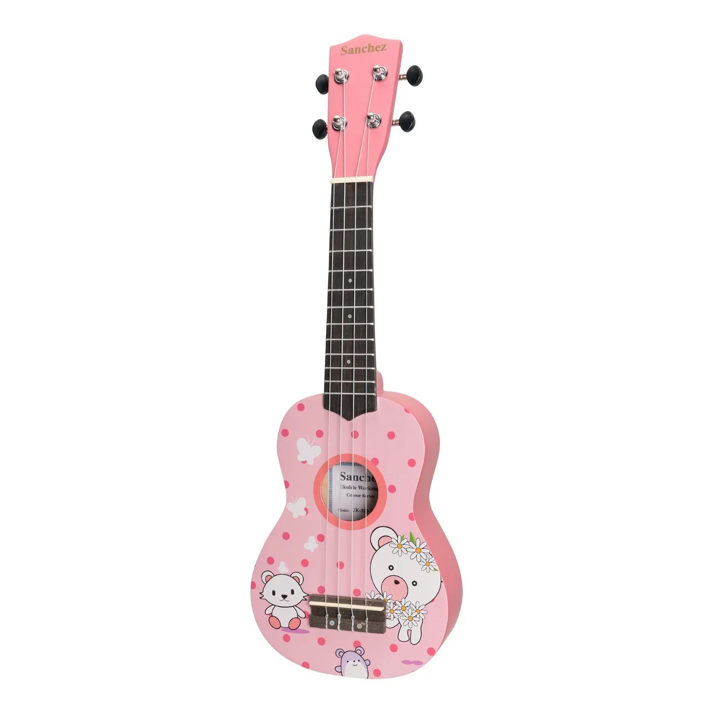 Sanchez Friendly Folk | Soprano Ukulele | Pink/Teddy