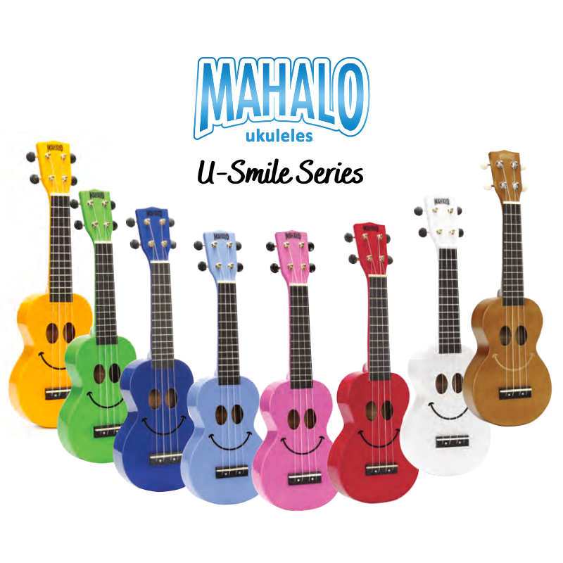 Mahalo | U-Smile Series | Soprano Ukulele | Gloss Light Blue