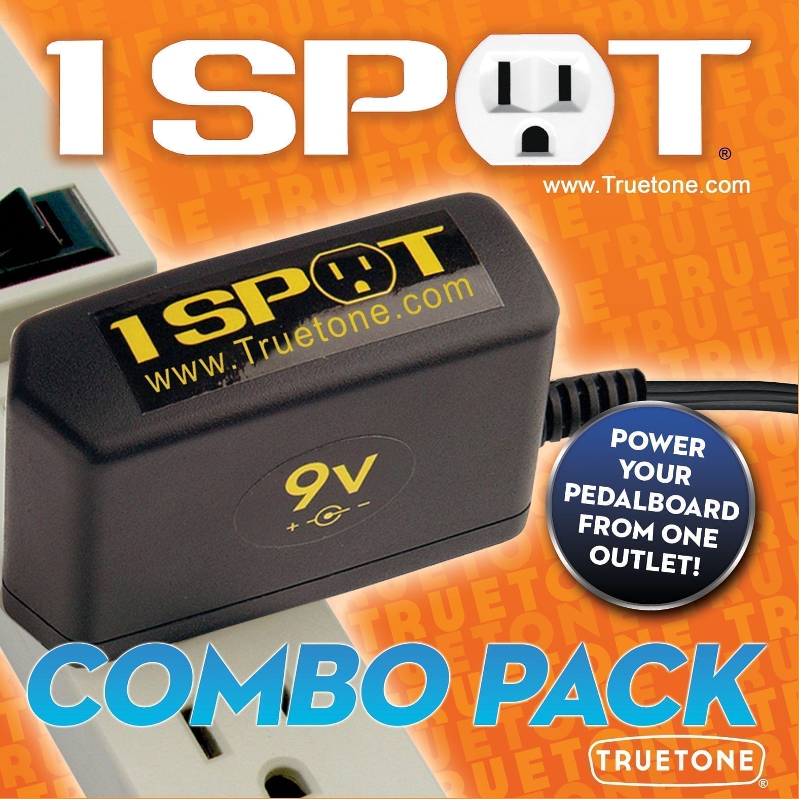 Truetone 1SPOTAUCP | 1 Spot 9V Adapter Combo Pack
