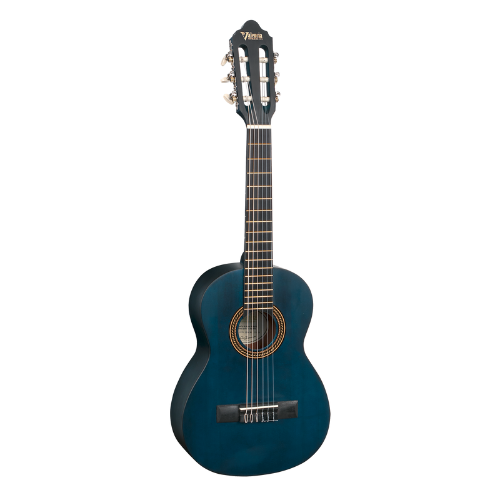 Valencia VC201TBU 200 Series | 1/4 Size Classical Guitar | Transparent Blue
