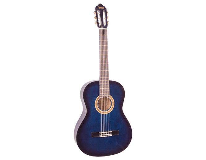 Valencia VC102BUS 100 Series | 1/2 Size Classical Guitar | Blue Sunburst
