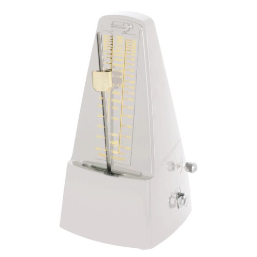 Hemingway Pyramid Style Mechanical Metronome with Bell | White