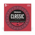 D'Addario EJ27N-3D | Classic Nylon Student Classical Guitar Strings | Normal Tension | 3-Pack