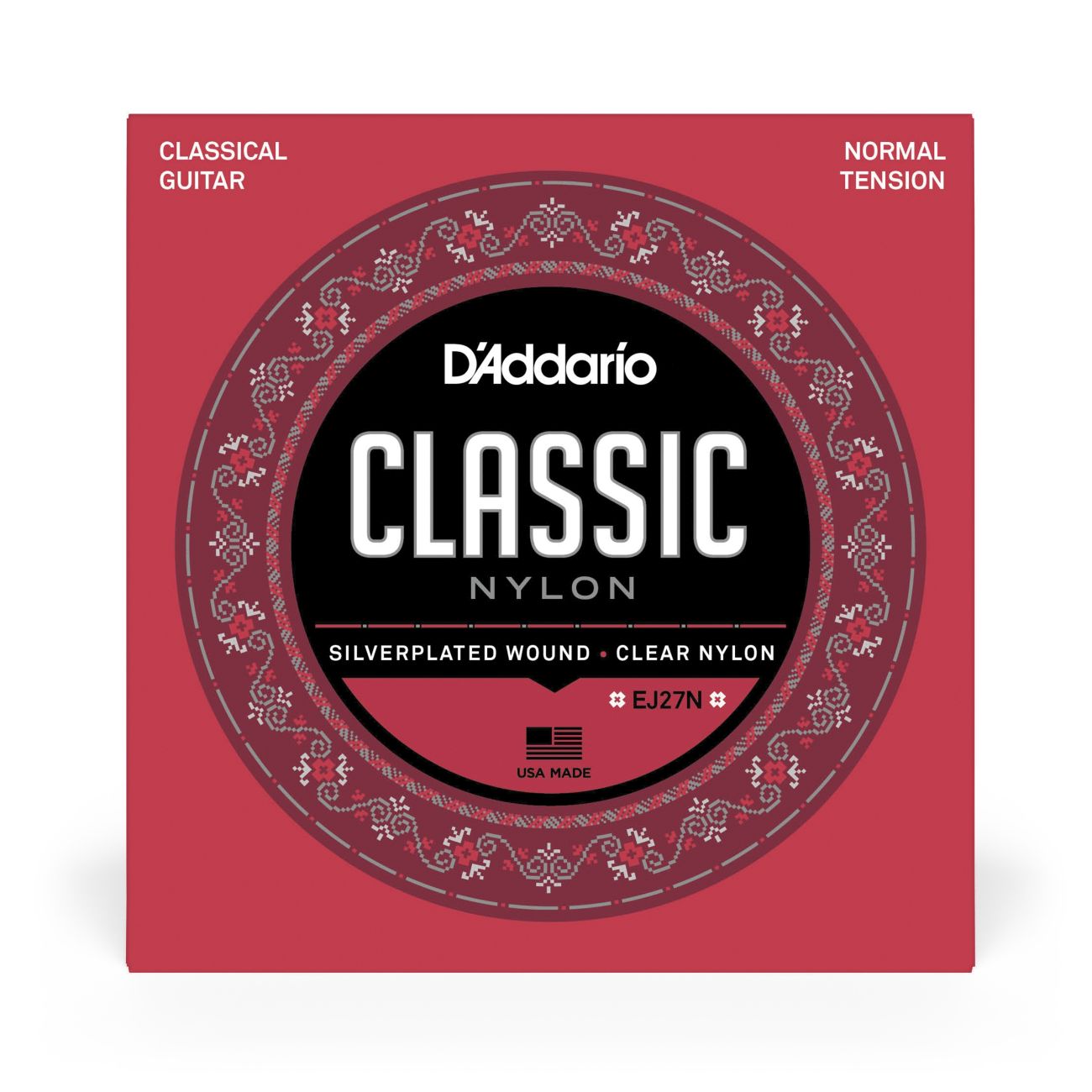 D'Addario EJ27N | Classic Nylon Student Classical Guitar Strings | Normal Tension