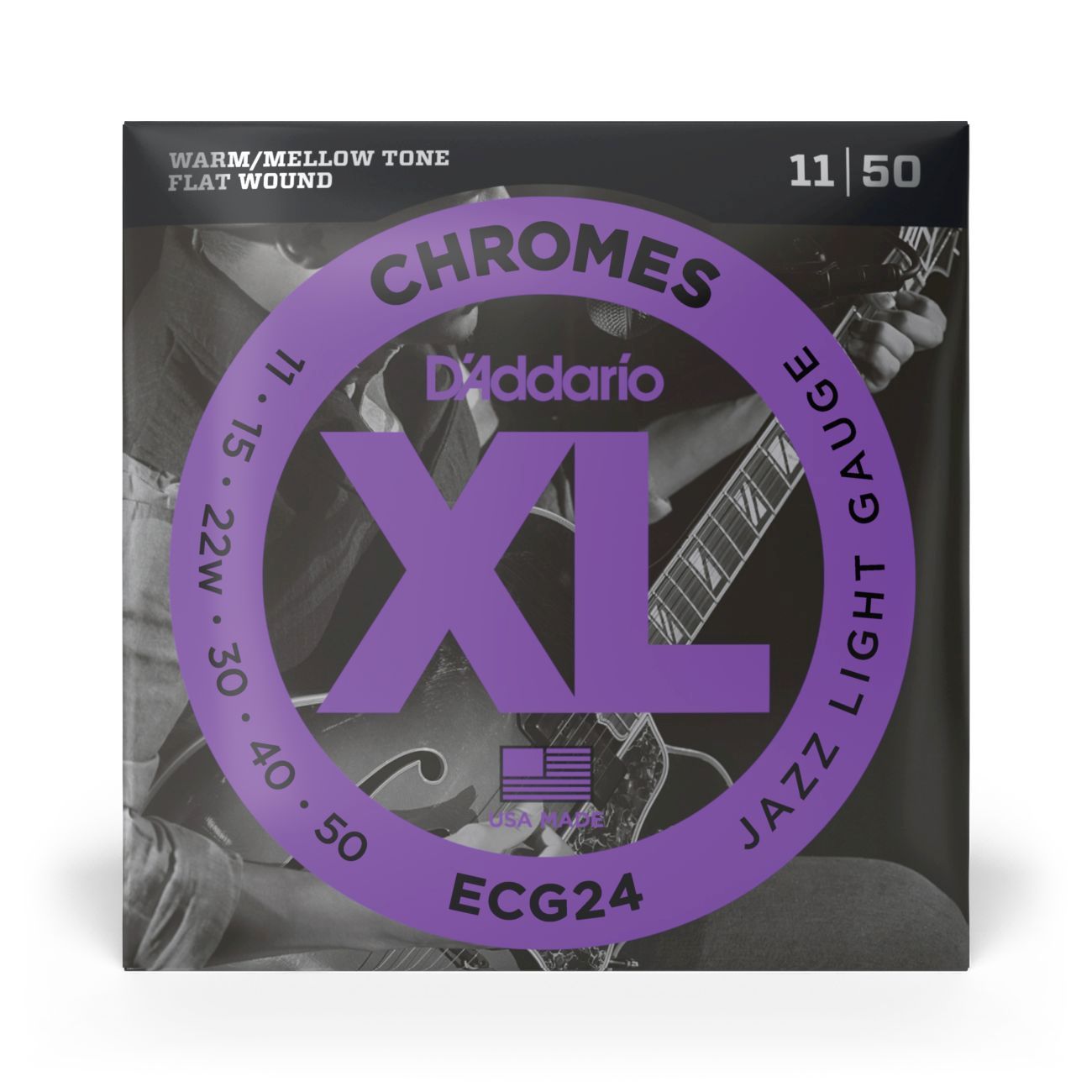 D'Addario ECG24 | Chromes Electric Guitar Strings 11-50 Jazz Light Gauge