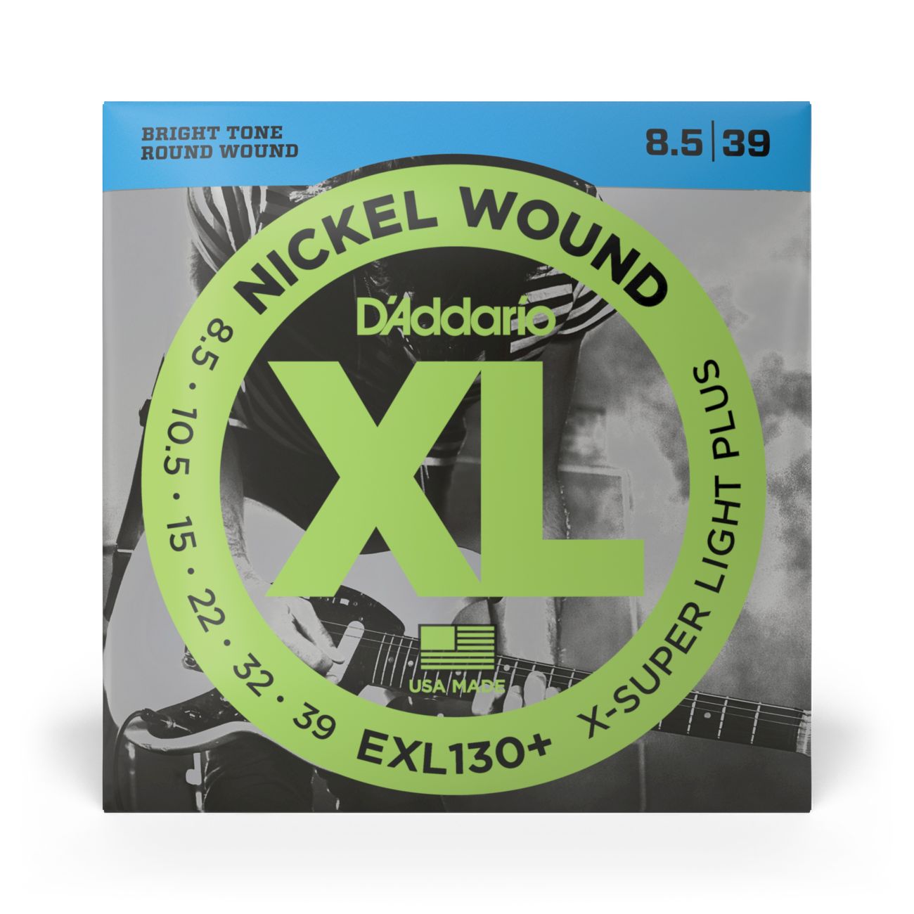 D'Addario EXL130+ | Nickel Wound Electric Guitar Strings 8.5-39 Extra Super Light + Gauge