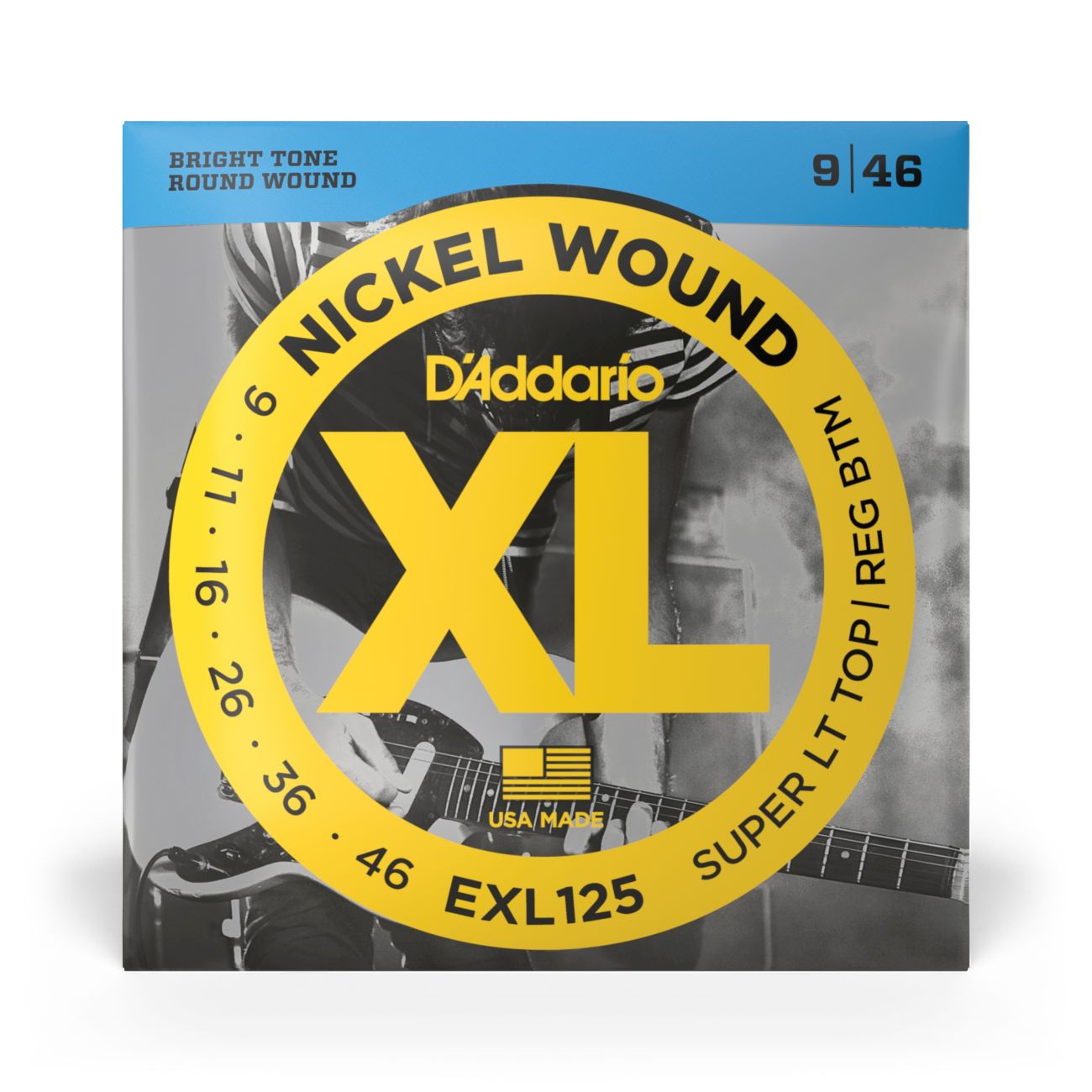 D'Addario EXL125 | Nickel Wound Electric Guitar Strings 9-46 Super Light Top Regular Bottom Gauge