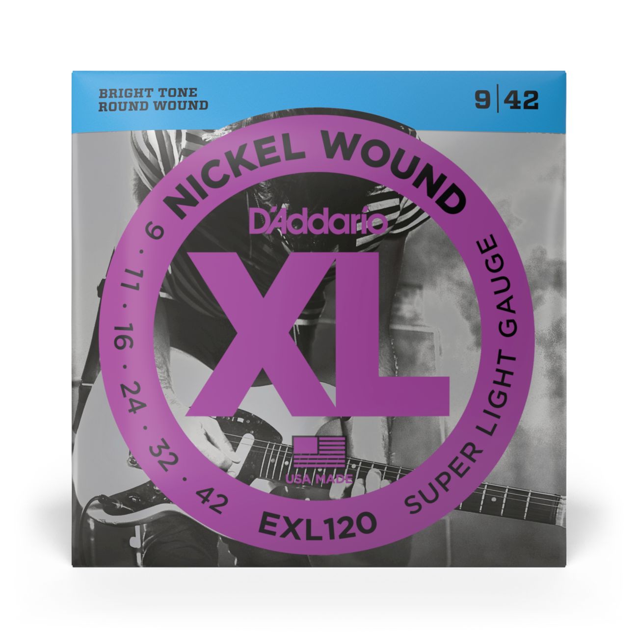 D'Addario EXL120 | Nickel Wound Electric Guitar Strings 9-42 Super Light Gauge