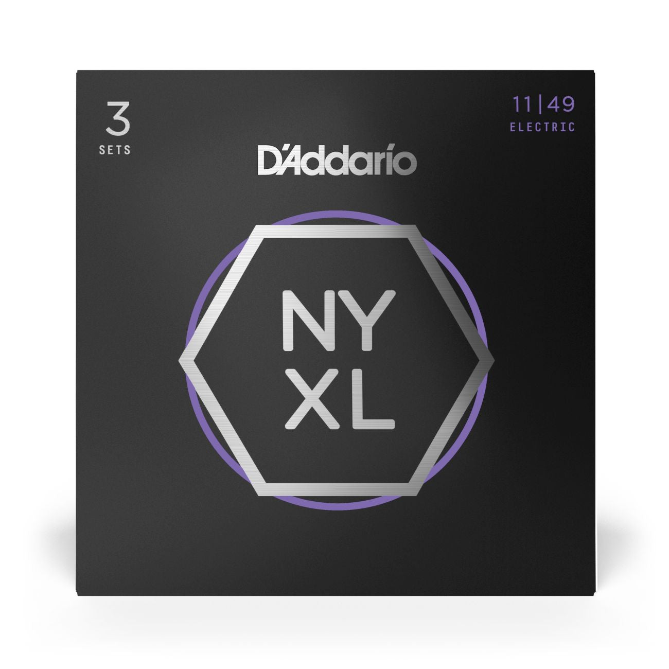 D'Addario NYXL1149-3P | NYXL Nickel Wound Electric Guitar Strings 11-49 Gauge | 3-Pack