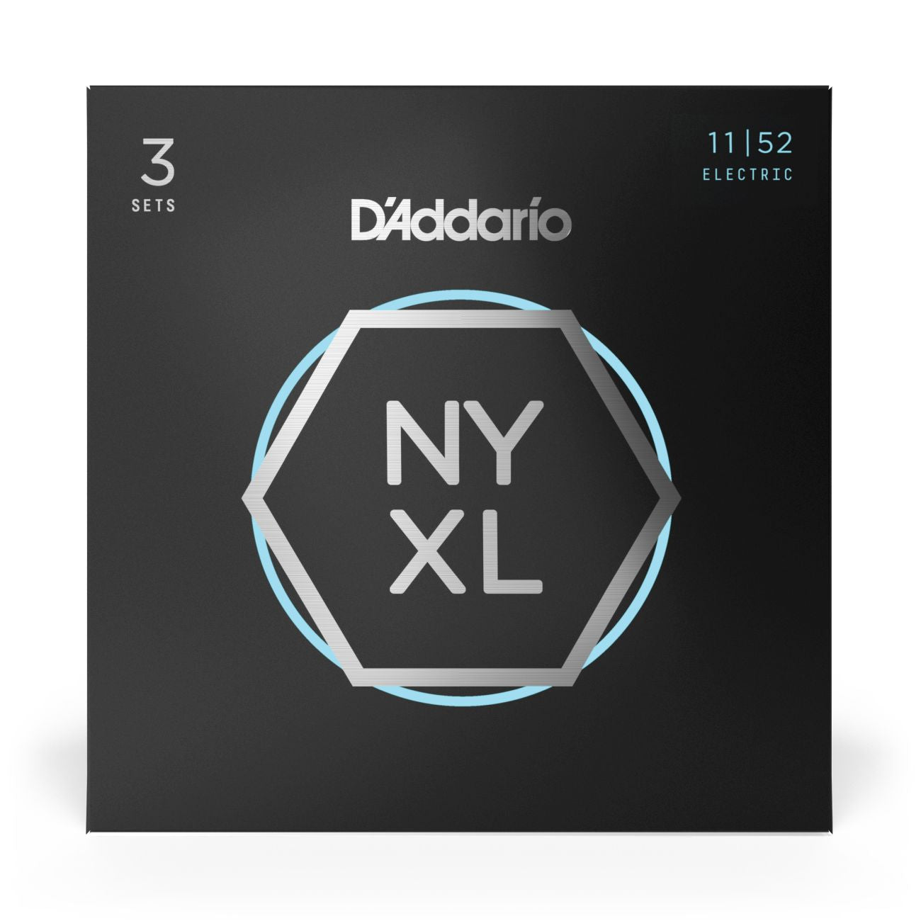 D'Addario NYXL1152-3P | NYXL Nickel Wound Electric Guitar Strings 11-52 Gauge | 3-Pack