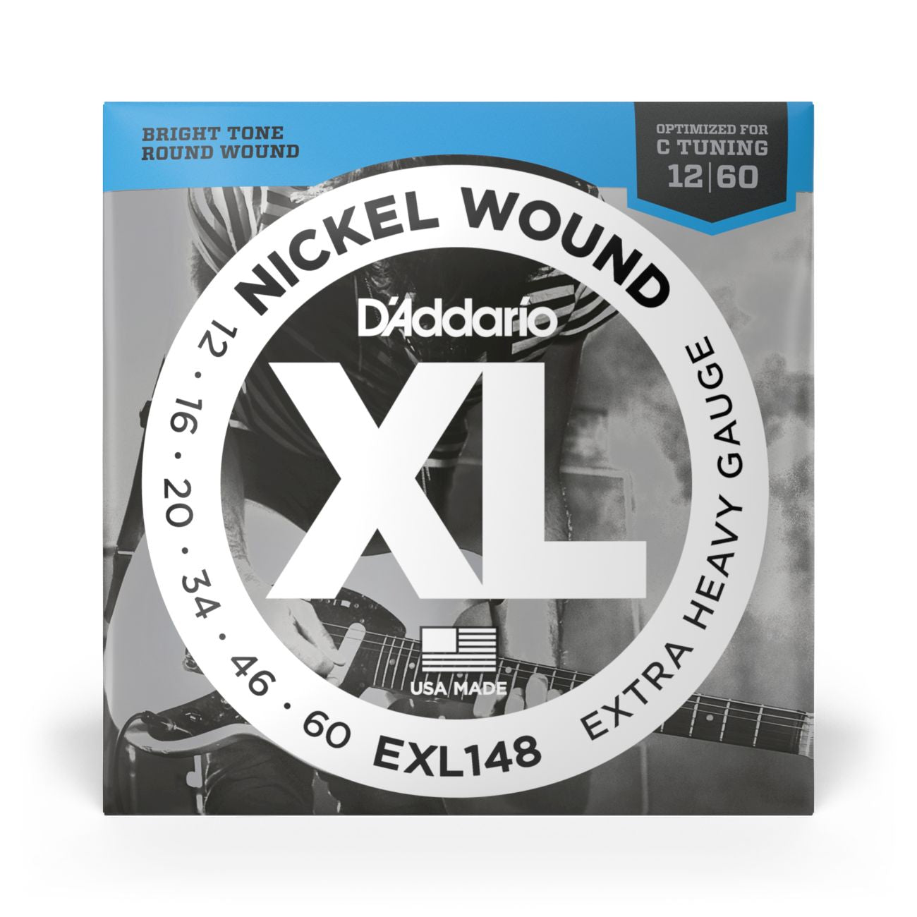 D'Addario EXL148 | Nickel Wound Electric Guitar Strings 12-60 Extra Heavy Gauge