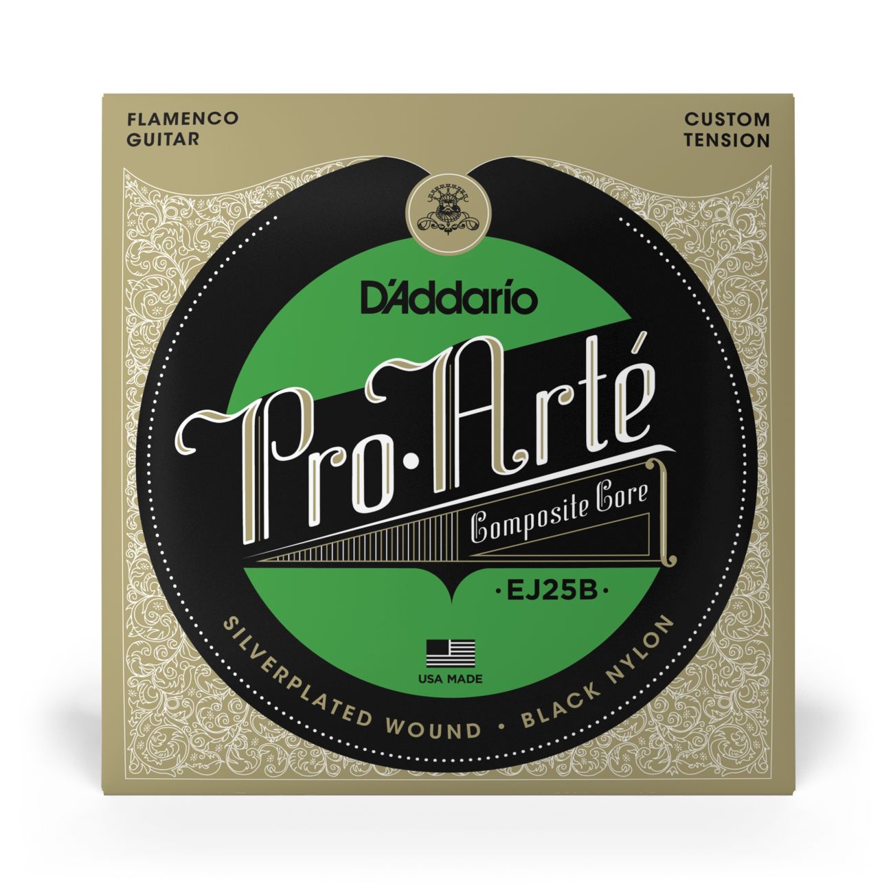 D'Addario EJ25B | Pro-Arte Black Nylon Composite Flamenco Guitar Strings | Custom Tension