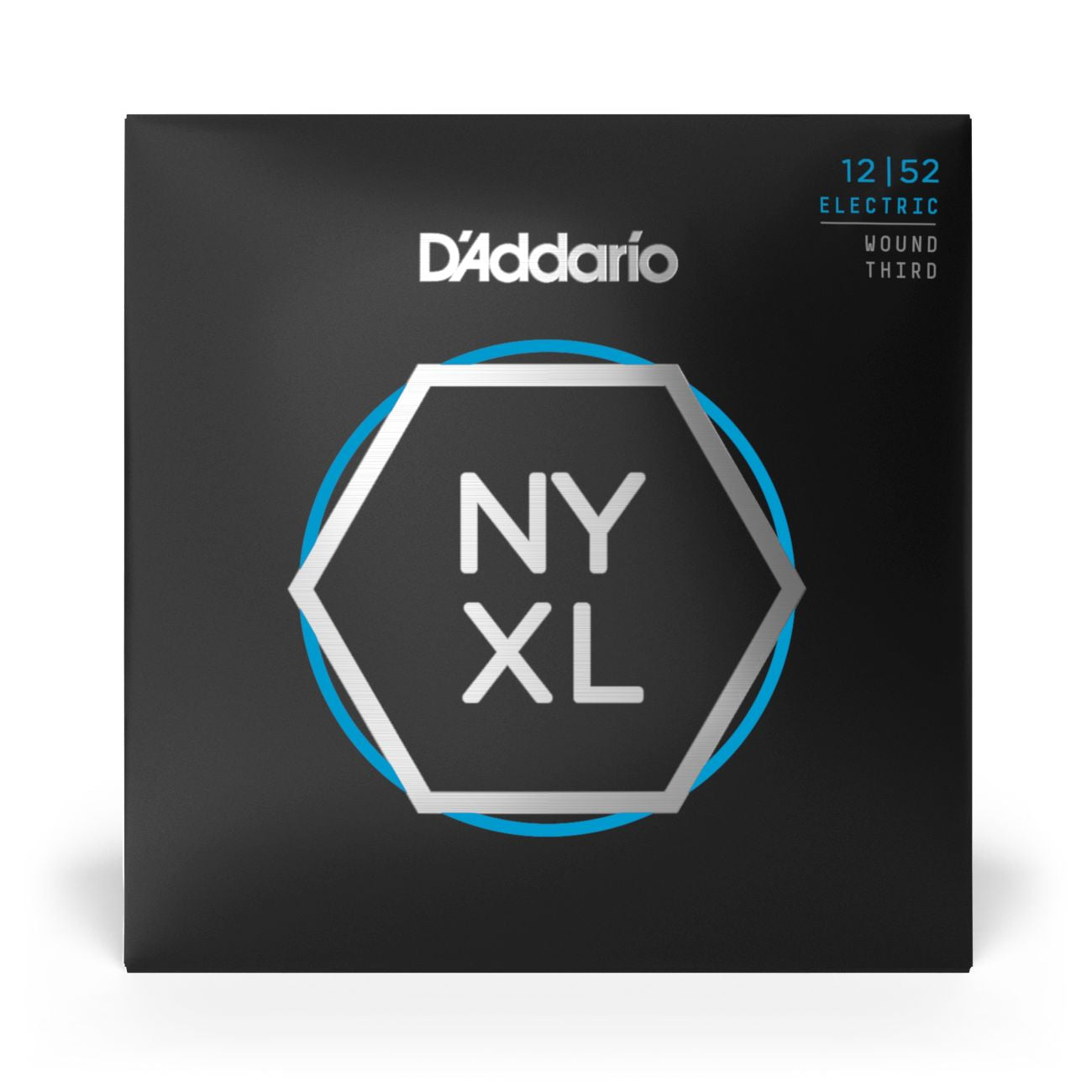 D'Addario NYXL1252W | NYXL Nickel Wound Electric Guitar Strings 12-52 Gauge | Wound Third