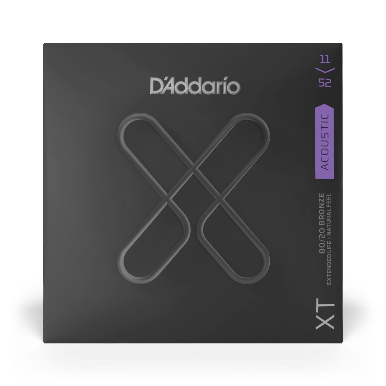 D'Addario XTABR1152 | XT 80/20 Bronze Acoustic Guitar Strings 11-52 Gauge | Custom Light