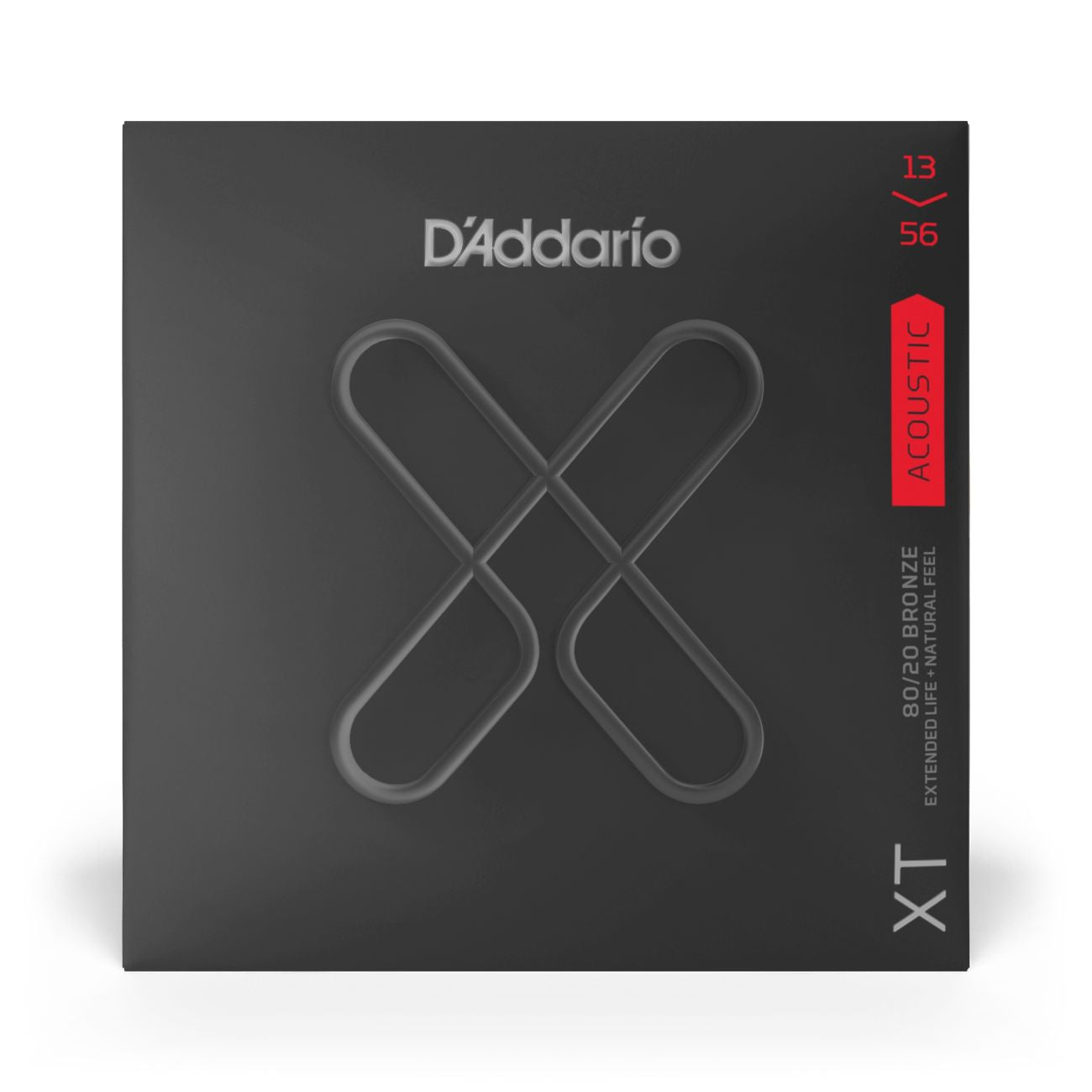 D'Addario XTABR1356 | XT 80/20 Bronze Acoustic Guitar Strings 13-56 Gauge | Medium