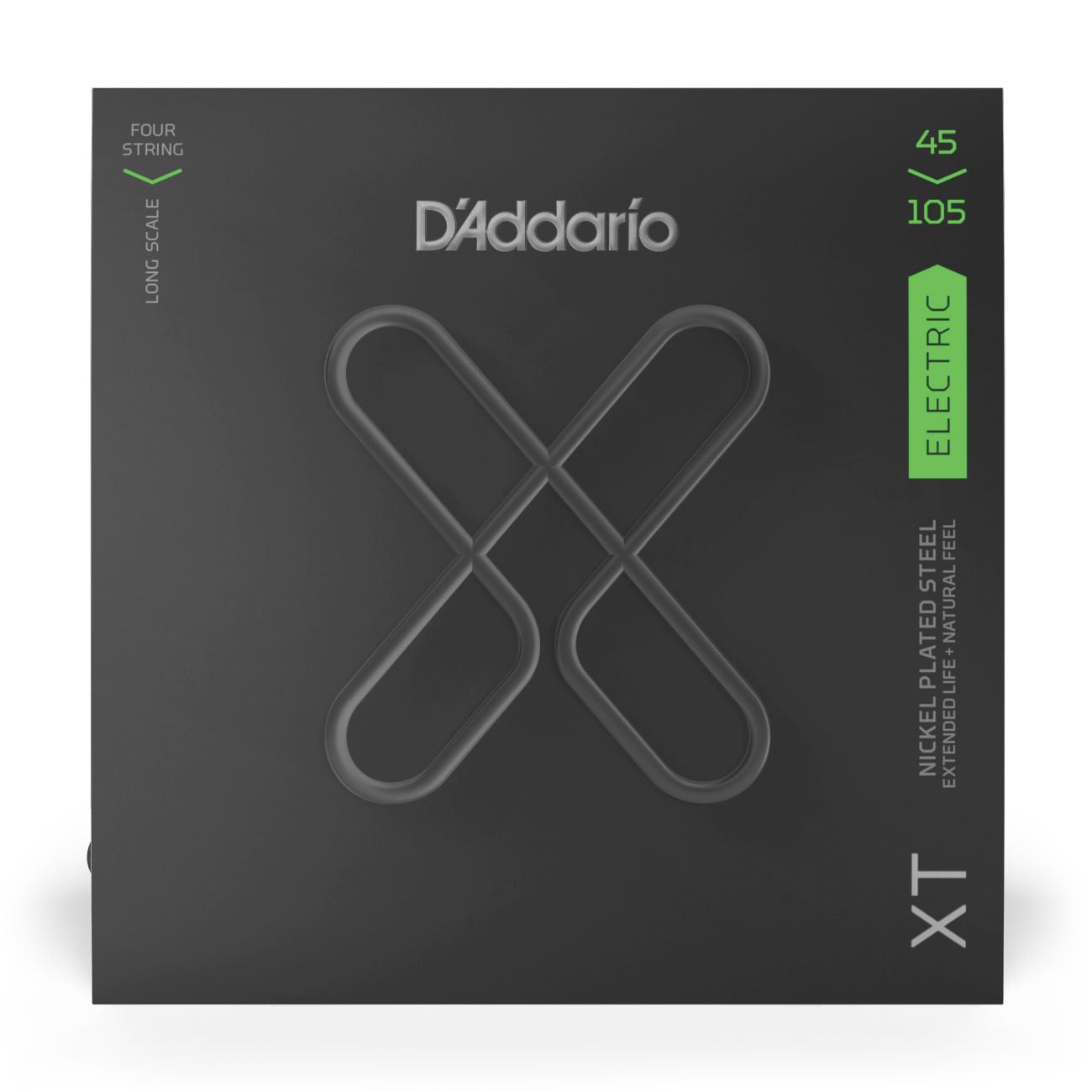 D'Addario XTB45105 | XT Nickel Plated Bass Strings 45-105 Gauge | Light Top/Medium Bottom