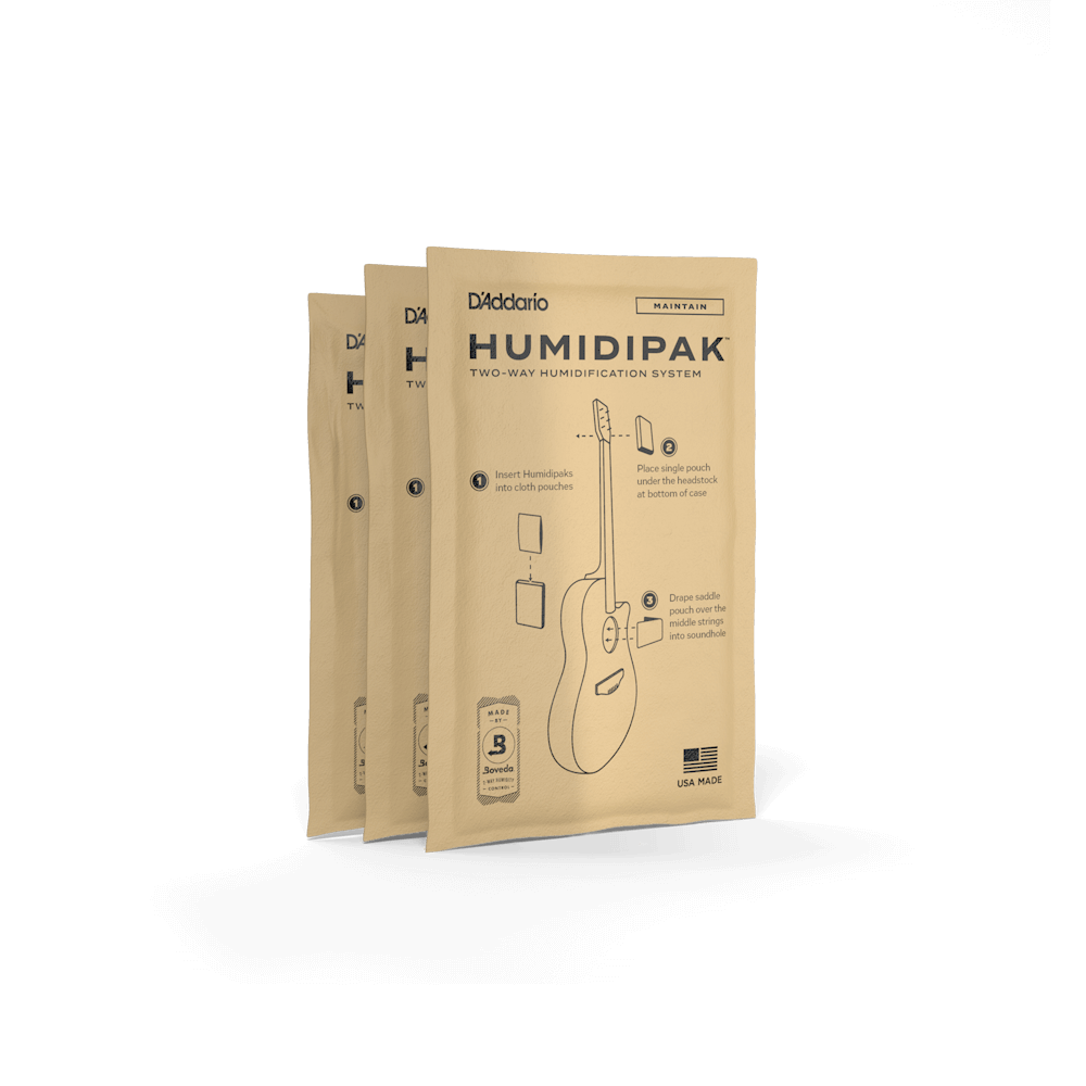 D'Addario Humidipak Maintain System Replacement Packets | 3-pack
