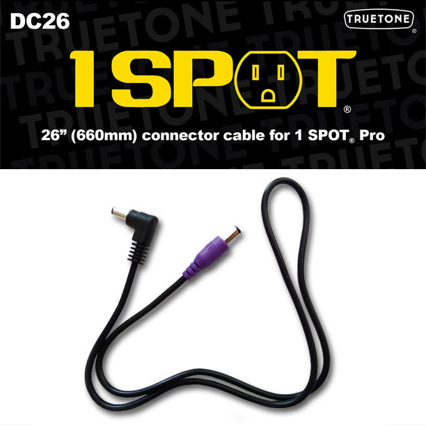 Truetone DC26 | 1 Spot 26'' DC Cable Male r-angle to male straight cable