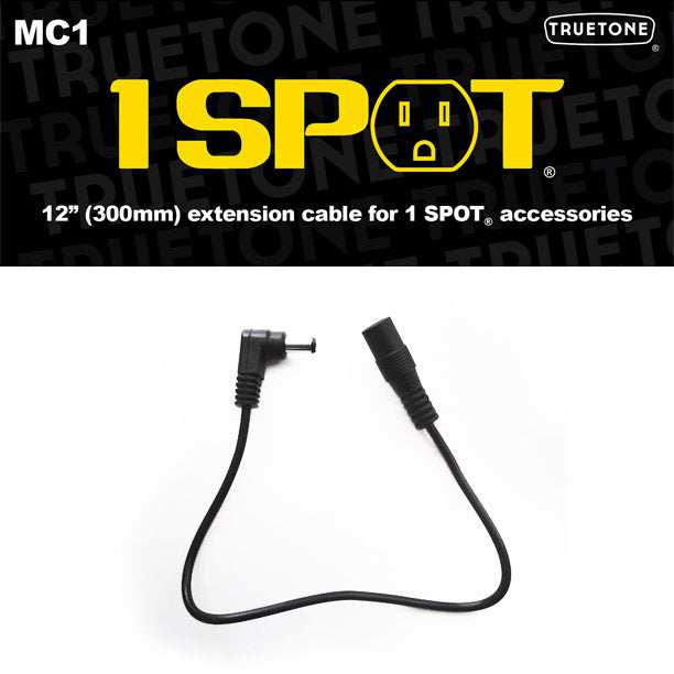 Truetone MC1 | 1 Spot male to female 12'' DC Extension cable